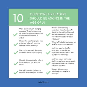 10 Questions HR Leaders Should Be Asking in the Age of AI
